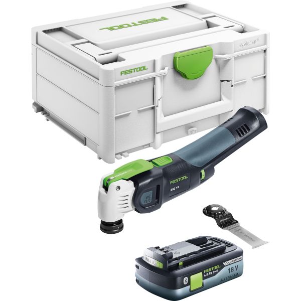 Festool OSC 18 E-Basic 4,0 Monitoimityökalu 4,0 Ah akulla