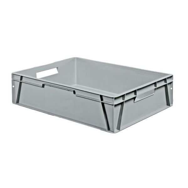 Schoeller Allibert Euroback 6489 Kuljetuslaatikko harmaa, kera tarttumisaukkoja 800x600x200 mm