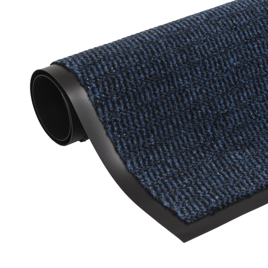 vidaXL Kuramatto suorakulmainen nukkapinta 60x90 cm sininen