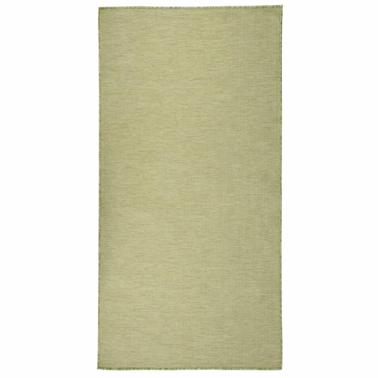 vidaXL Ulkomatto Flatweave 100x200 cm vihreä