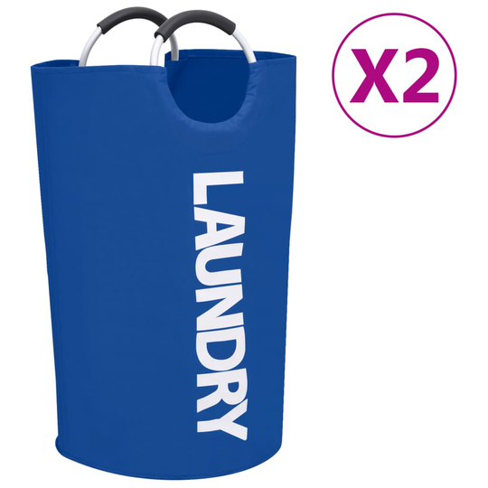 vidaXL Pyykkikori 2 kpl sininen