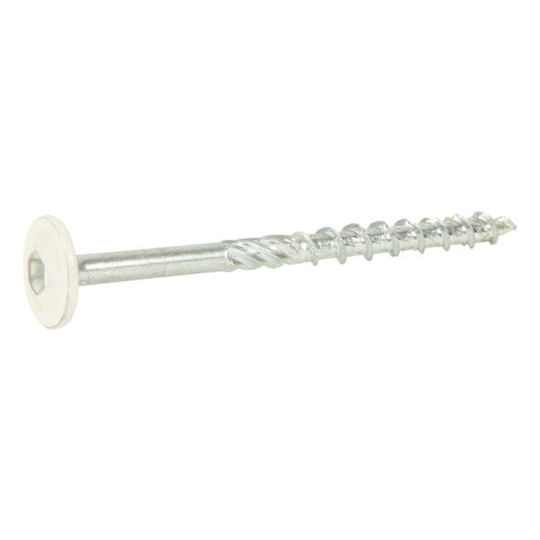 ESSVE 113210 Puuruuvi 6 mm Ø , WAF, valkoinen, FZB, 100 kpl 80 mm