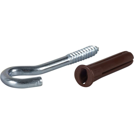 ESSVE 511132 Lamppukoukku mukana muovitulppa, 65 mm, 2 kpl