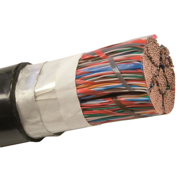 Nexans ELALE Telekaapeli 300 x 2 x 0.4 mm, musta 1 m, katkaistu
