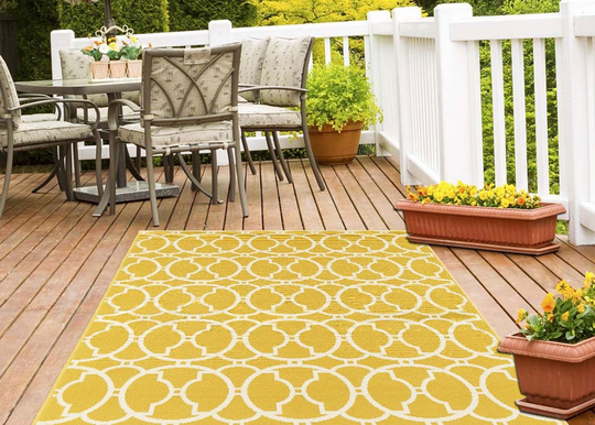 Matto Interlaced Yellow 133x190 cm
