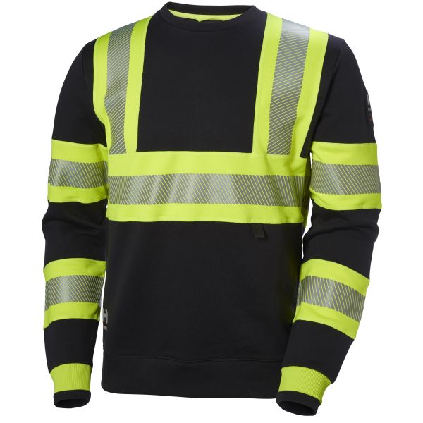 Helly Hansen Workwear ICU Collegepaita huomioväri, musta/keltainen Koko S