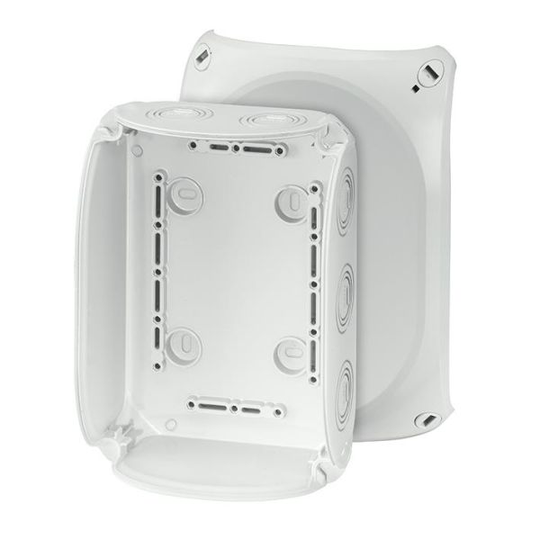 Hensel KF 1000 G Kytkentärasia harmaa, IP66, lasikuitu, ilman liitintä 130x180x77 mm