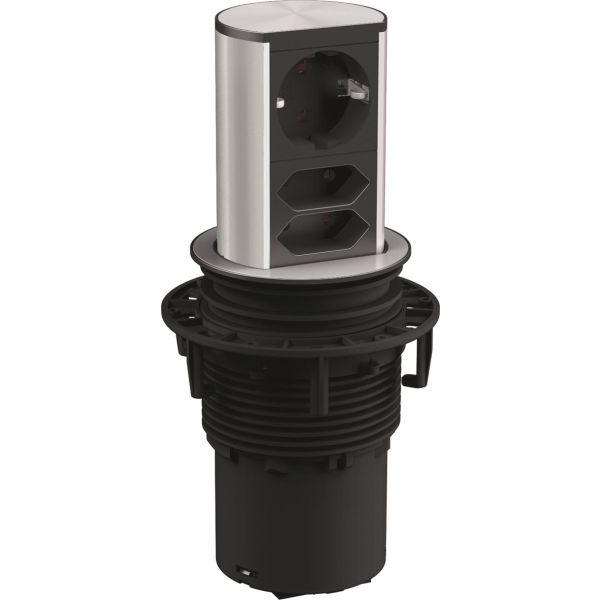 BACHMANN Popup Elevator Pistorasia nostettava ja laskettava 1 x suko, 2 x euro