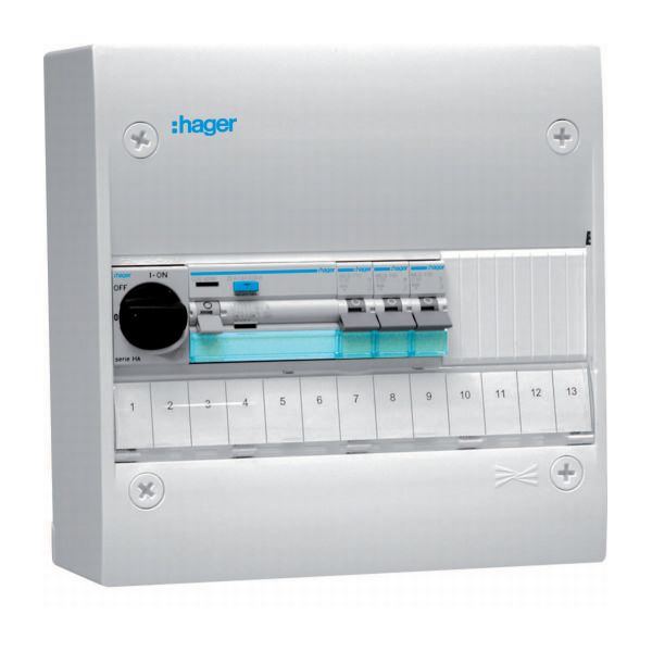 Hager GD113SF Kytkentäkaappi Tyyppi: Gamma, IP30 1 x 13 moduulia