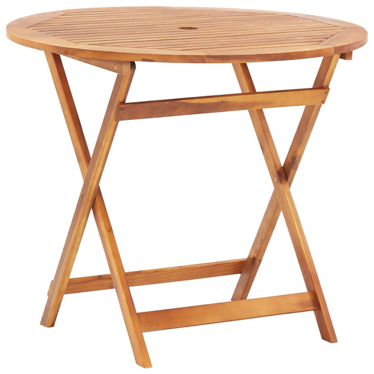 vidaXL Kokoontaittuva puutarhapöytä 90x75 cm täysi akaasiapuu