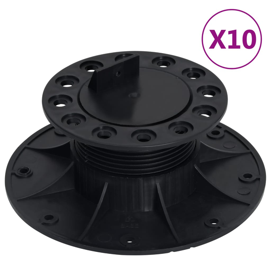 vidaXL Säädettävät terassin jalat 10 kpl 60-88 mm