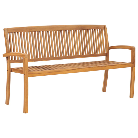 vidaXL 3-istuttava pinottava puutarhapenkki 159 cm täysi tiikki