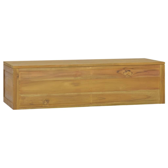 vidaXL Seinäkiinnitettävä kylpyhuoneen kaappi 110x45x30cm täysi tiikki