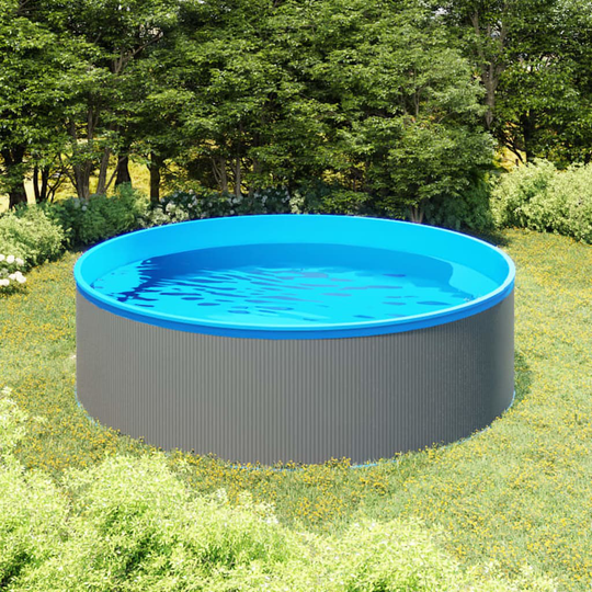 vidaXL Uima-allas 350x90 cm harmaa