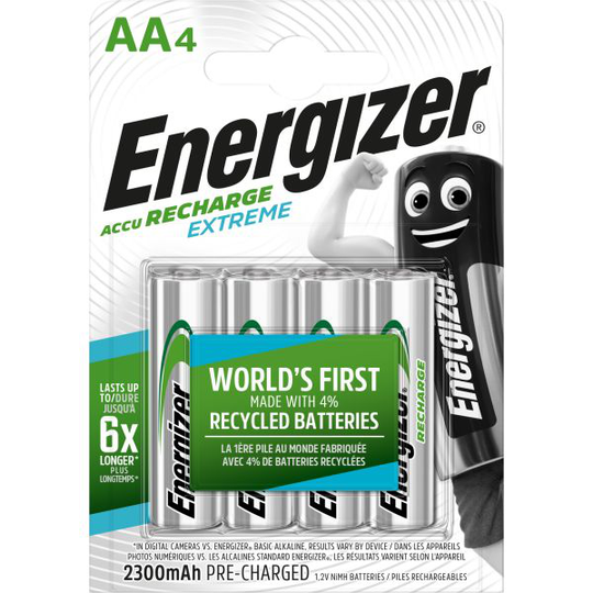Energizer Recharge Extreme Akku ladattava, AA, 1,2 V, 4 kpl
