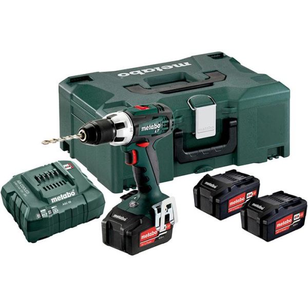 Metabo BS 18 LT SET Porakone-ruuvinväännin mukana 4,0 Ah:n akut, laturi ja laukku