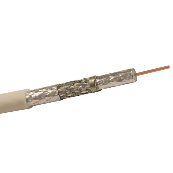 Nexans KTV Koaksiaalikaapeli valkoinen, ulkomitta 4.8 mm Laatikko, 100 m
