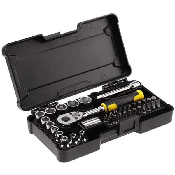 STANLEY STMT82672-0 Räikkä 1/4", hylsysarja & tarvikkeet, 37 osaa