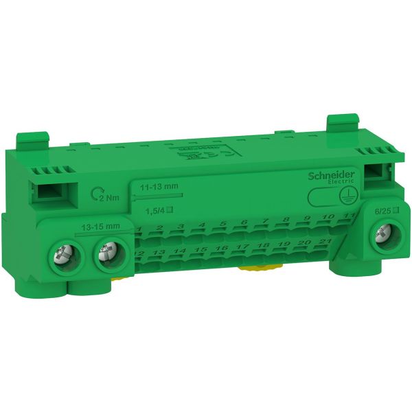 Schneider Electric Resi9 CX LGYT1E24 Maadoituslohko 440 V 24 liitäntää