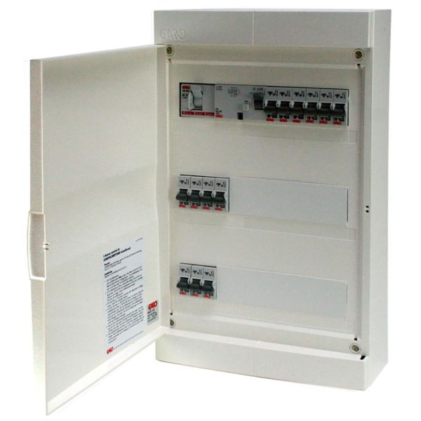 Garo NUP 339 Keskus valmiiksi kytkettynä, IP31 3 x 39 moduulia