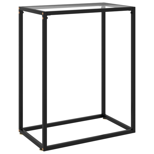 vidaXL Konsolipöytä läpinäkyvä 60x35x75 cm karkaistu lasi