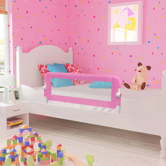 vidaXL Turvalaita sänkyyn pinkki 120x42 cm polyesteri
