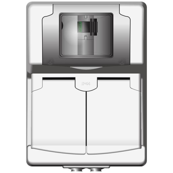 Norwesco 470504 Seinäpistorasia halogeeniton, 230 V, 10 A valkoinen