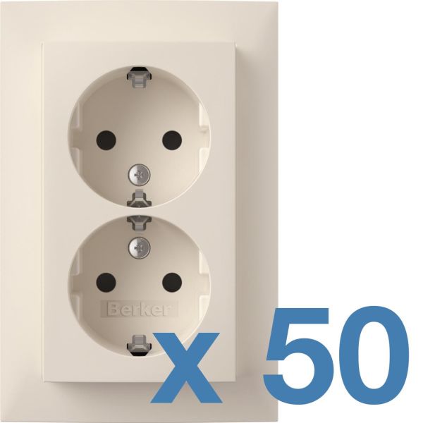 Hager 18907912V Lista-asennuskotelo 2-osainen, 16 A/250 V, 50 kpl