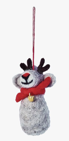 Stag joulukuusenkoriste vaaleanharmaa