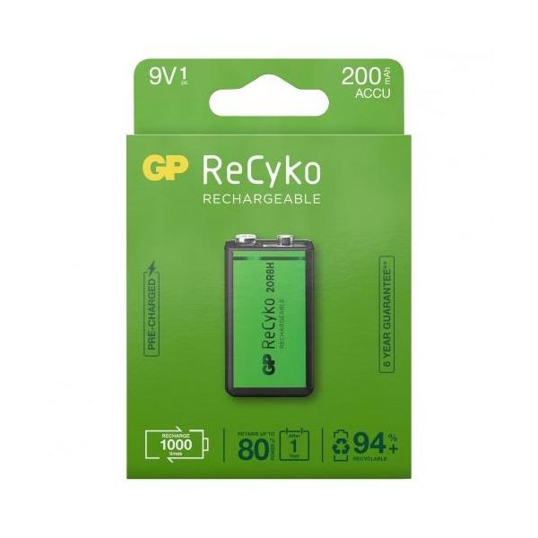 GP Batteries ReCyko 200 Ladattava akku 9 V