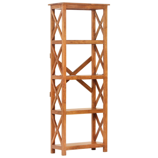 vidaXL Kirjahylly 60x30x160 cm täysi akaasiapuu seesamviimeistelyllä