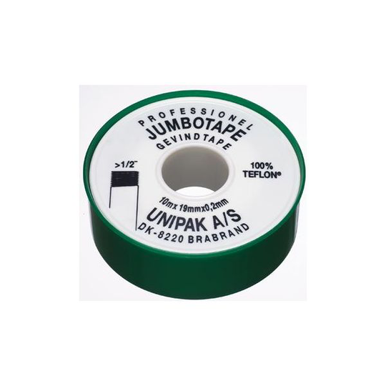 Unipak Jumbotape Kierretiivisteteippi 19 mm x 15 m x 0,2 mm