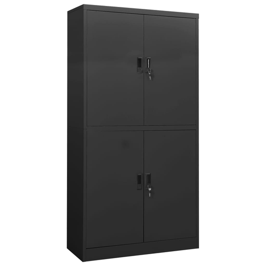 vidaXL Toimistokaappi antrasiitti 90x40x180 cm teräs