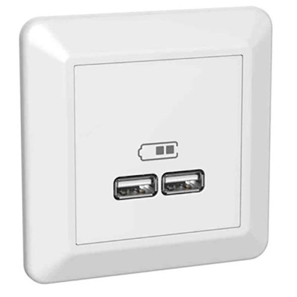 Elko RS Latausasema upotettava, 2 USB