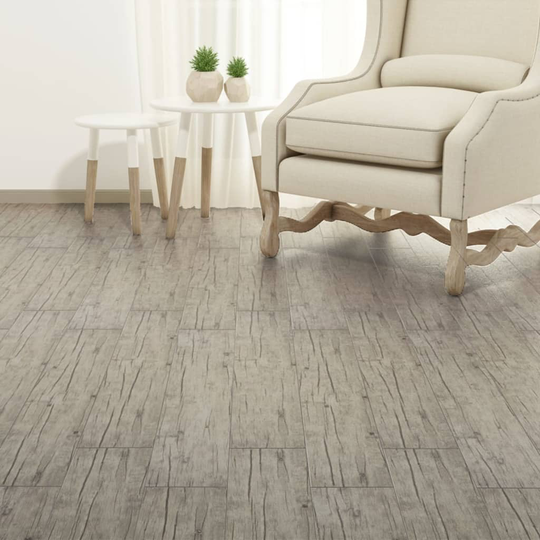vidaXL Itsekiinnittyvät PVC-lattialankut 2,51 m² 2 mm tammi kulunut