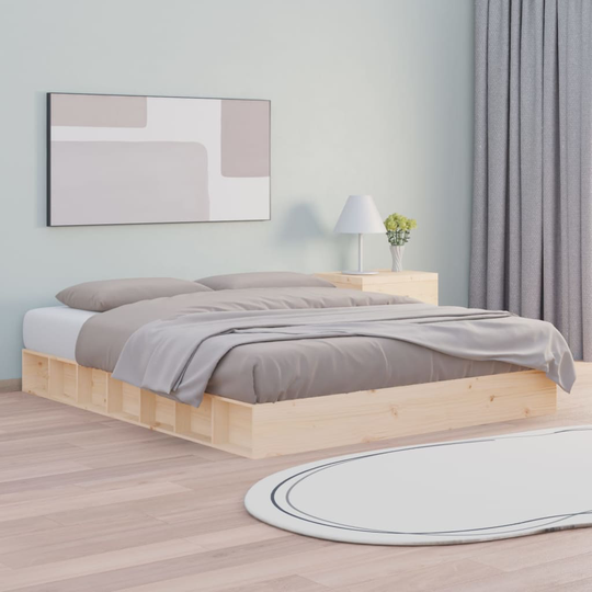 vidaXL Sängynrunko 150x200 cm 5FT King Size täysi puu