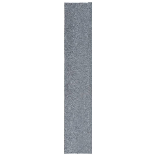 vidaXL Käytävän kuramatto 100x500 cm sininen ja harmaa