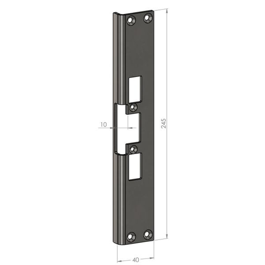 SAFETRON SA30-10 Asennustolppa vasen/oikea, kulma 10 mm