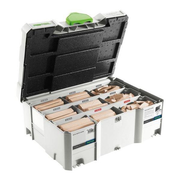 Festool DS/XL D8/D10 BU DOMINO Laukkujärjestelmä pyökkiä, 306 kpl