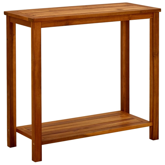 vidaXL Puutarhan konsolipöytä 80x35x75 cm täysi akaasiapuu