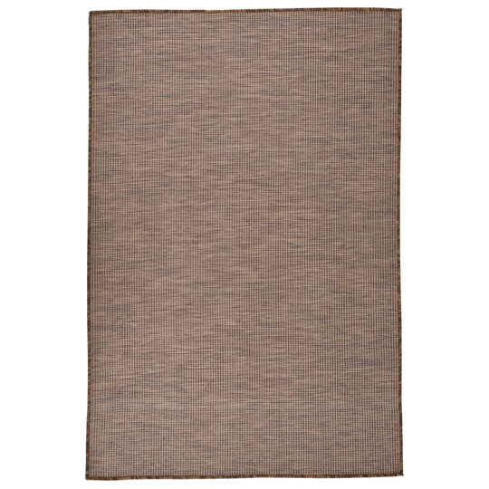 vidaXL Ulkomatto Flatweave 120x170 cm ruskea