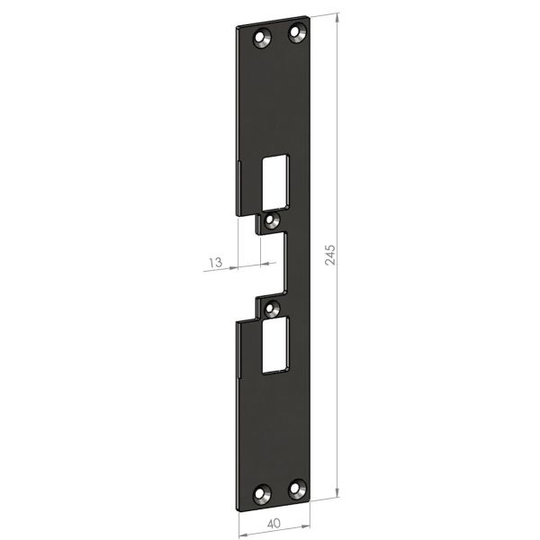 SAFETRON SA31-137 Asennustolppa Tasainen, ruostumatonta terästä 13 mm