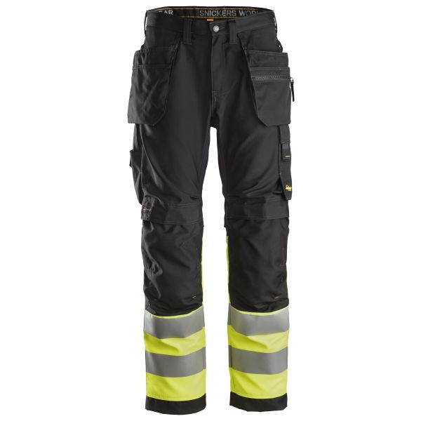 Snickers 6233 AllroundWork Työhousut huomioväri, keltainen/musta C44
