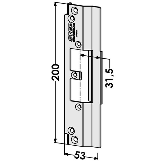 STEP ST9513 Tolppa Schüco-profiilijärjestelmälle 31,5 mm