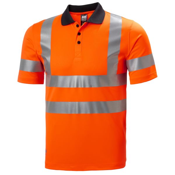 Helly Hansen Workwear Addvis Polo Pikeepaita huomioväri, oranssi, venytysheijastin XS