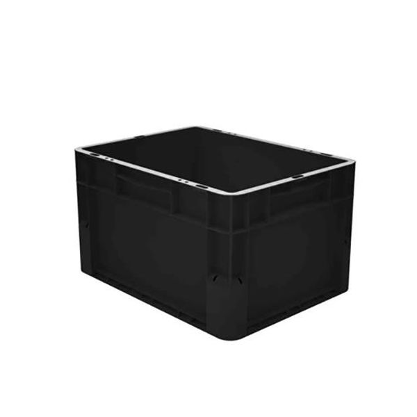 Schoeller Allibert Euroclick 8304 Kuljetuslaatikko 400x300x235 mm Musta, valmistettu kierrätysmateriaaleista