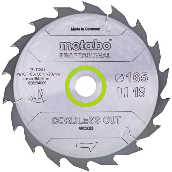 Metabo 628294000 Sahanterä 165x20 mm, 48T