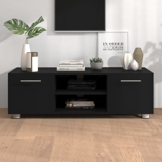 vidaXL TV-taso musta 110x40x35 cm tekninen puu