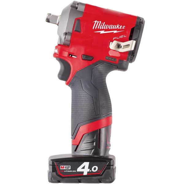 Milwaukee M12 FIWF12-422X Mutterinväännin sis. 2,0 Ah:n ja 4,0 Ah:n akut & laturin