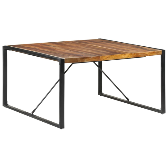 vidaXL Ruokapöytä 140x140x75 cm täysi puu seesamviimeistelyllä